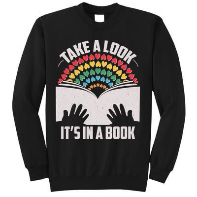 Cute Take A Look It's In A Book Sweatshirt