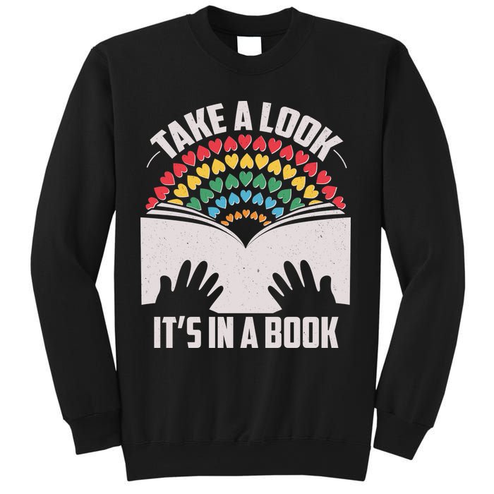 Cute Take A Look It's In A Book Sweatshirt