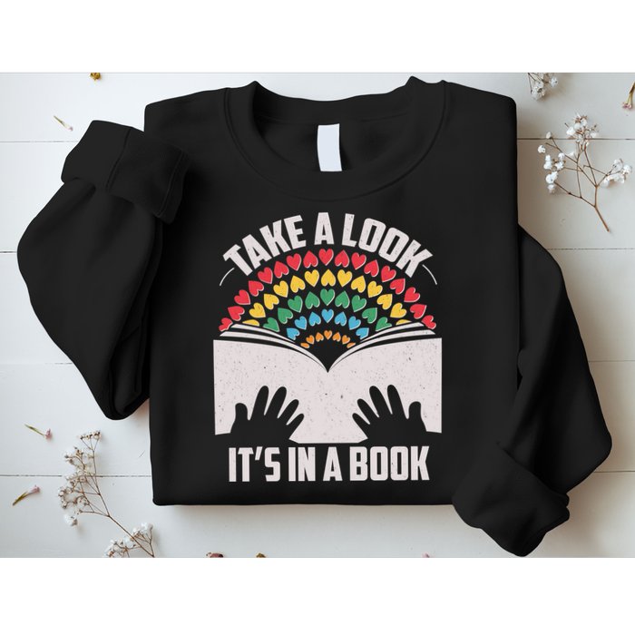 Cute Take A Look It's In A Book Sweatshirt