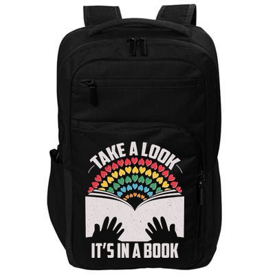 Cute Take A Look It's In A Book Impact Tech Backpack