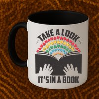 Cute Take A Look It's In A Book Mug