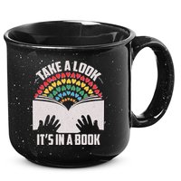Cute Take A Look It's In A Book 15oz Campfire Ceramic Mug