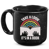Cute Take A Look It's In A Book 15oz Campfire Ceramic Mug
