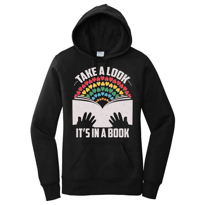 Cute Take A Look It's In A Book Women's Pullover Hoodie