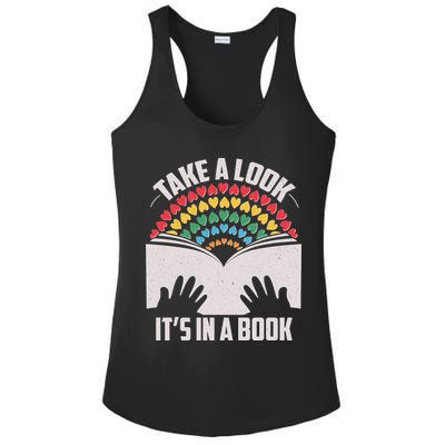Cute Take A Look It's In A Book Ladies PosiCharge Competitor Racerback Tank