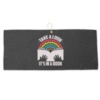 Cute Take A Look It's In A Book Large Microfiber Waffle Golf Towel
