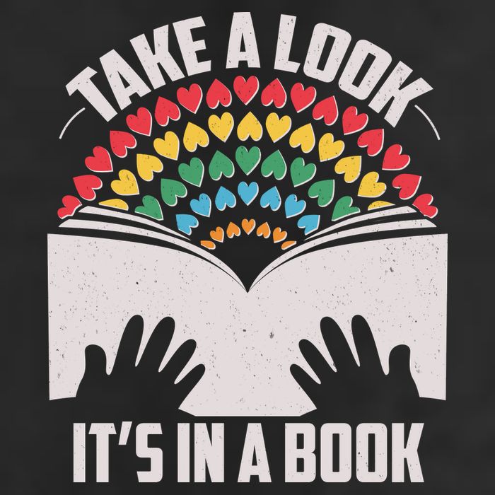 Cute Take A Look It's In A Book 25L Jumbo Tote