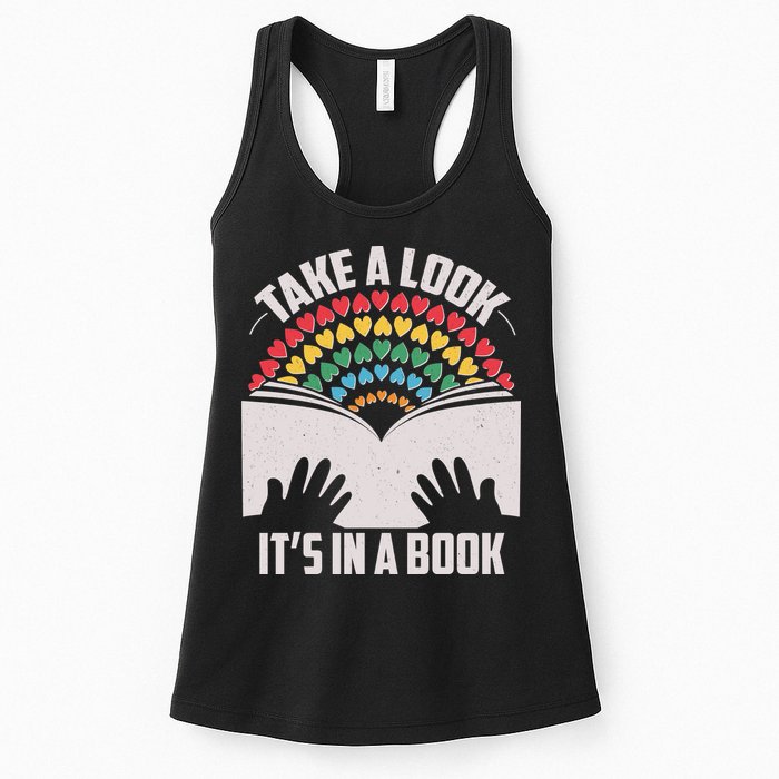 Cute Take A Look It's In A Book Womens Tank Top