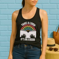 Cute Take A Look It's In A Book Womens Tank Top