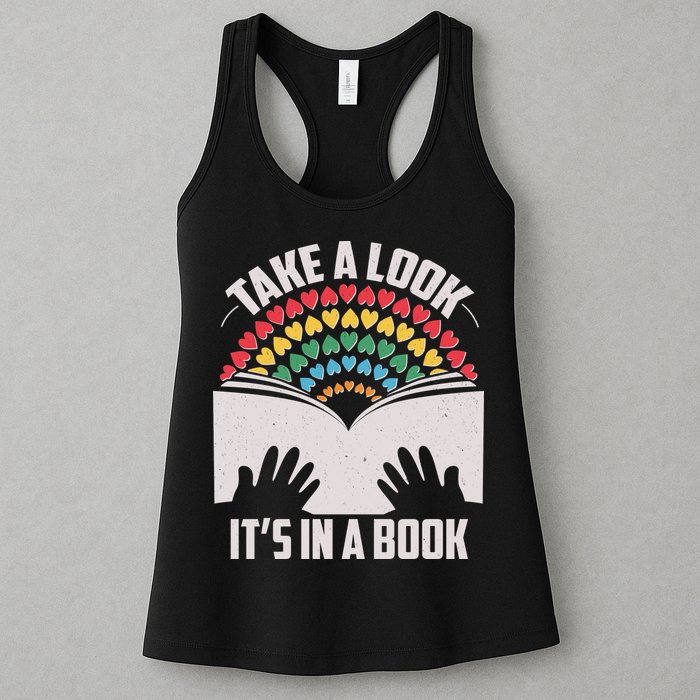 Cute Take A Look It's In A Book Womens Tank Top