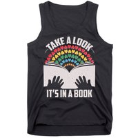 Cute Take A Look It's In A Book Tank Top