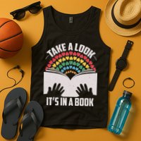 Cute Take A Look It's In A Book Tank Top