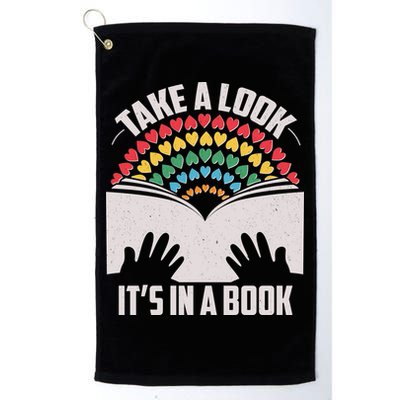 Cute Take A Look It's In A Book Golf Towel