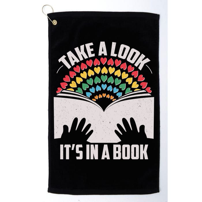 Cute Take A Look It's In A Book Golf Towel