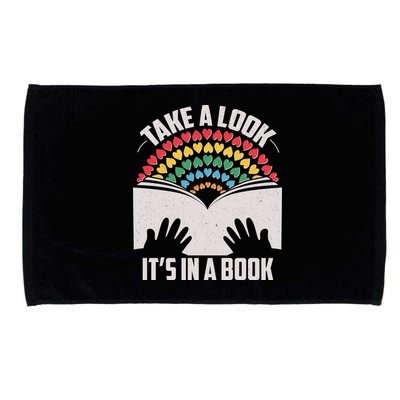Cute Take A Look It's In A Book Microfiber Hand Towel