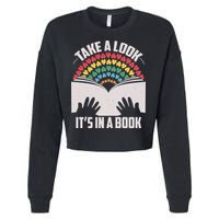 Cute Take A Look It's In A Book Cropped Pullover Crew