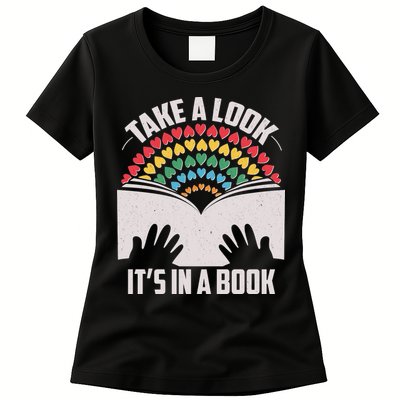 Cute Take A Look It's In A Book Womens T-Shirt