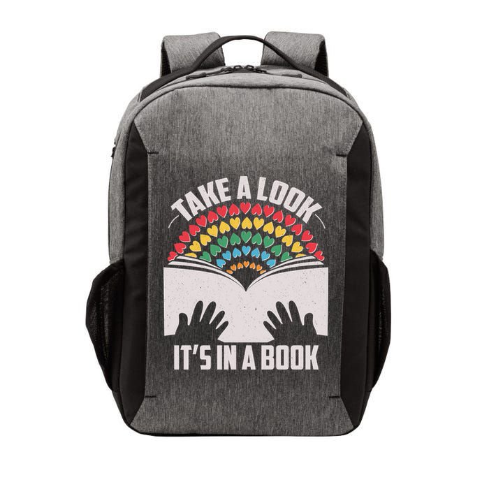 Cute Take A Look It's In A Book Vector Backpack