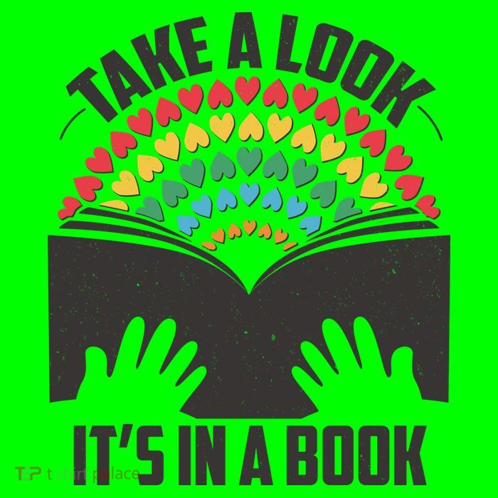Cute Take A Look It's In A Book Button