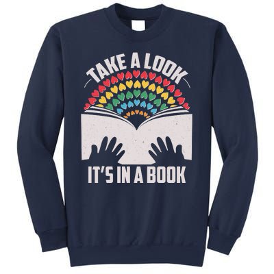 Cute Take A Look It's In A Book Sweatshirt