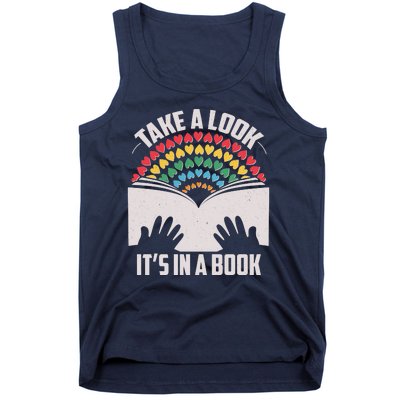 Cute Take A Look It's In A Book Tank Top