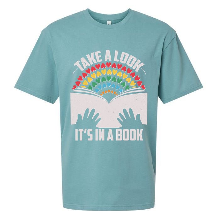 Cute Take A Look It's In A Book Sueded Cloud Jersey T-Shirt