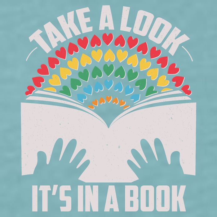 Cute Take A Look It's In A Book Sueded Cloud Jersey T-Shirt