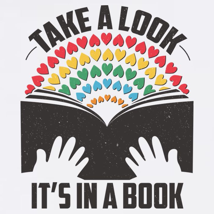Cute Take A Look It's In A Book Garment-Dyed Sweatshirt