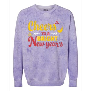 Cheers To A Bright New Year Celebration Colorblast Crewneck Sweatshirt