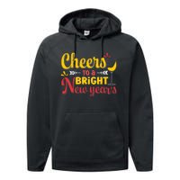 Cheers To A Bright New Year Celebration Performance Fleece Hoodie