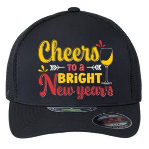 Cheers To A Bright New Year Celebration Flexfit Unipanel Trucker Cap