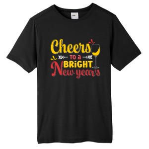 Cheers To A Bright New Year Celebration Tall Fusion ChromaSoft Performance T-Shirt