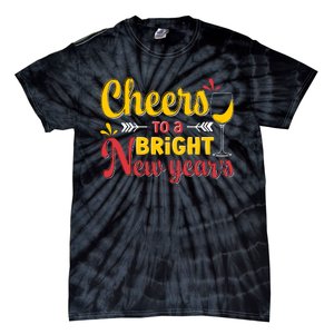 Cheers To A Bright New Year Celebration Tie-Dye T-Shirt