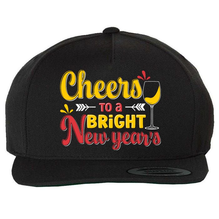 Cheers To A Bright New Year Celebration Wool Snapback Cap