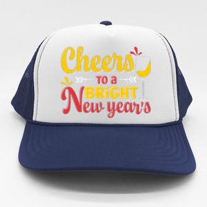 Cheers To A Bright New Year Celebration Trucker Hat