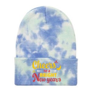 Cheers To A Bright New Year Celebration Tie Dye 12in Knit Beanie