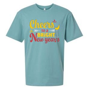 Cheers To A Bright New Year Celebration Sueded Cloud Jersey T-Shirt