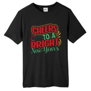 Cheers To A Bright New Year Celebration Graphic Tall Fusion ChromaSoft Performance T-Shirt