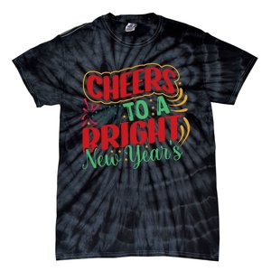 Cheers To A Bright New Year Celebration Graphic Tie-Dye T-Shirt