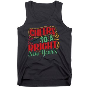 Cheers To A Bright New Year Celebration Graphic Tank Top