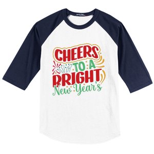 Cheers To A Bright New Year Celebration Graphic Baseball Sleeve Shirt