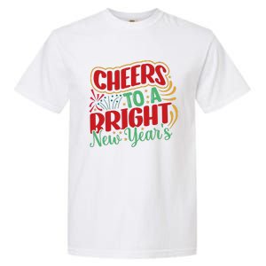 Cheers To A Bright New Year Celebration Graphic Garment-Dyed Heavyweight T-Shirt