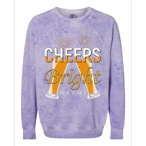 Cheers To A Bright New Year Celebration Colorblast Crewneck Sweatshirt