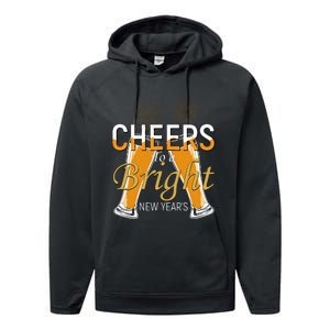 Cheers To A Bright New Year Celebration Performance Fleece Hoodie