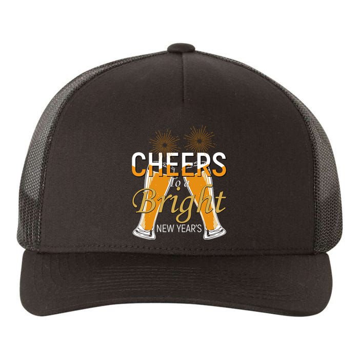 Cheers To A Bright New Year Celebration Yupoong Adult 5-Panel Trucker Hat