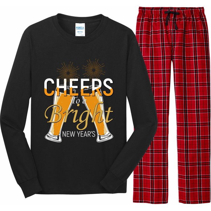 Cheers To A Bright New Year Celebration Long Sleeve Pajama Set