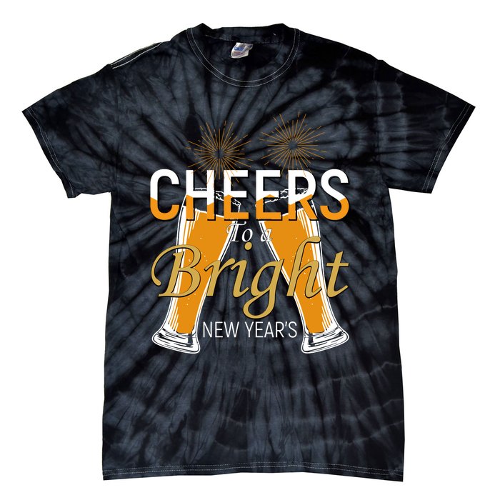 Cheers To A Bright New Year Celebration Tie-Dye T-Shirt