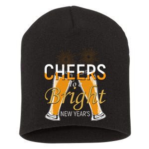 Cheers To A Bright New Year Celebration Short Acrylic Beanie