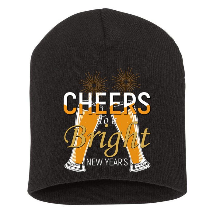 Cheers To A Bright New Year Celebration Short Acrylic Beanie