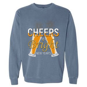 Cheers To A Bright New Year Celebration Garment-Dyed Sweatshirt